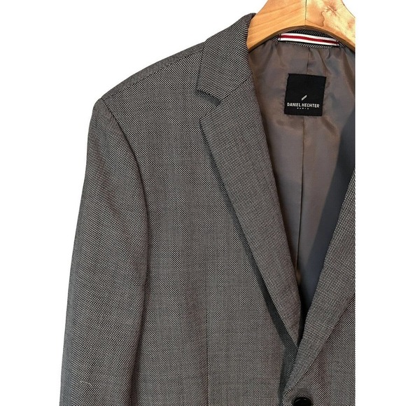 Daniel Hechter Men 42S Wool Blazer Jacket Coat Gray Tweed 2 Button NEW $295 MSRP - Picture 2 of 14